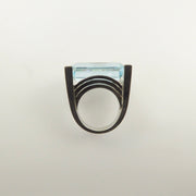 Deco aquamarine ring Fougeray