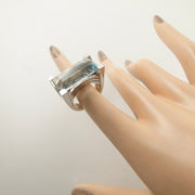 Deco aquamarine ring Fougeray