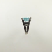 Deco aquamarine ring Fougeray