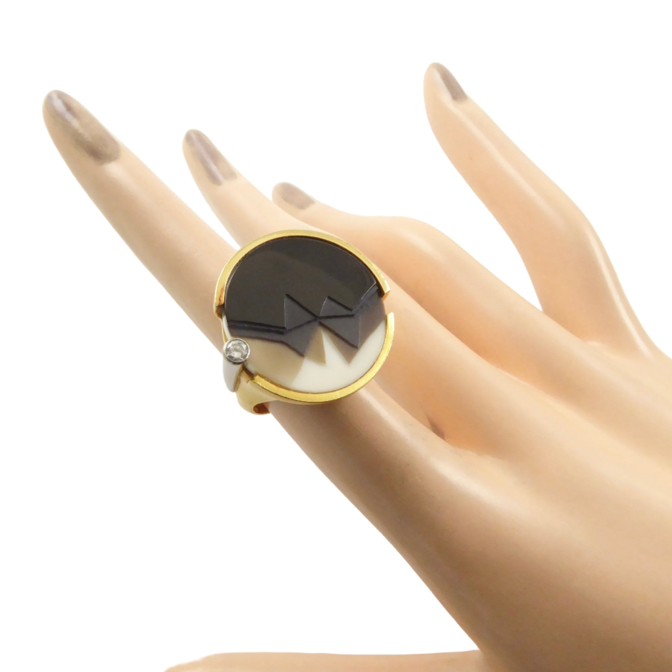 Lapponia Munsteiner gold ring