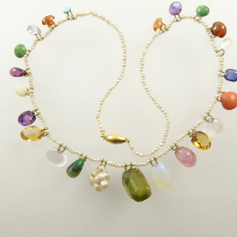 antique harlequin necklace