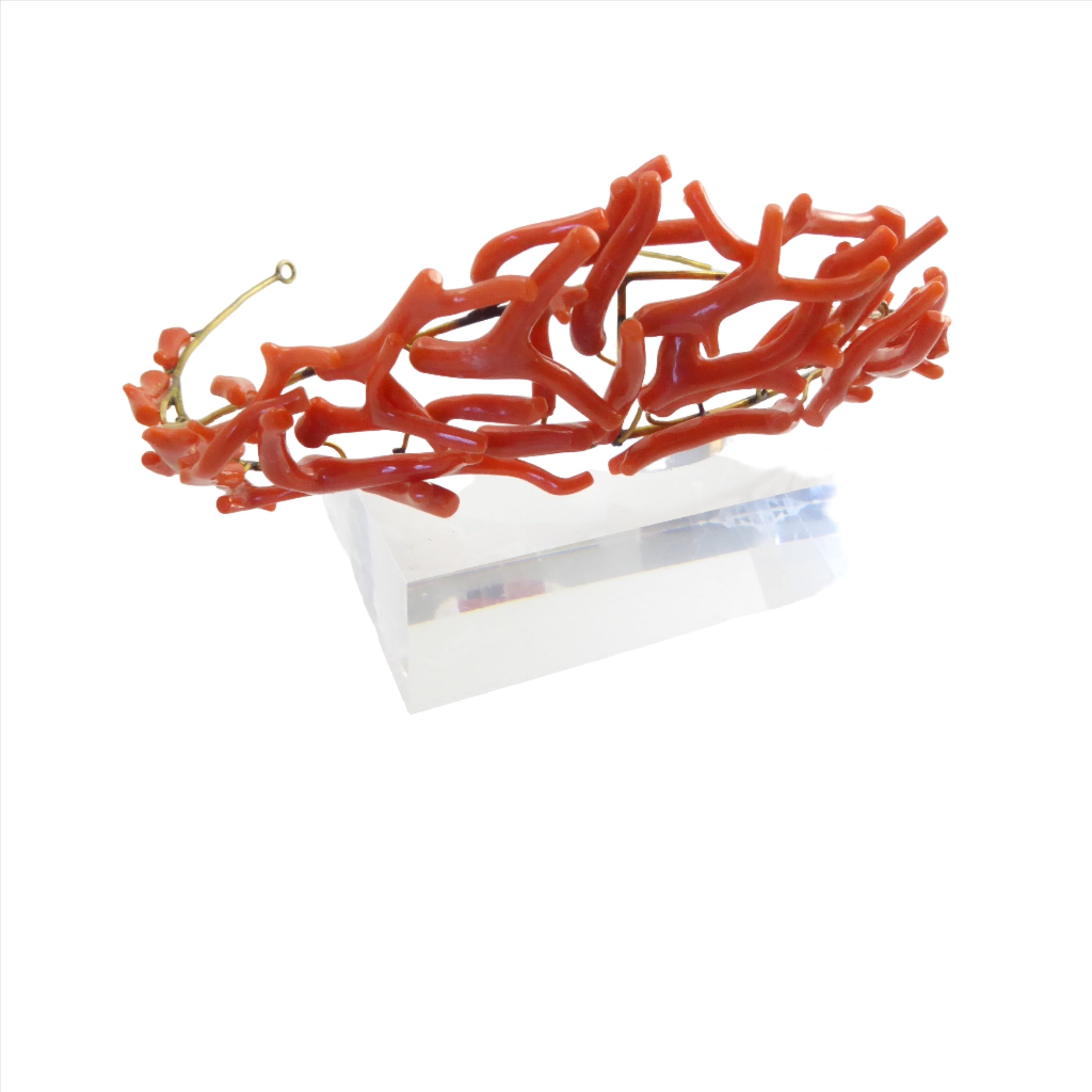 Antique coral tiara