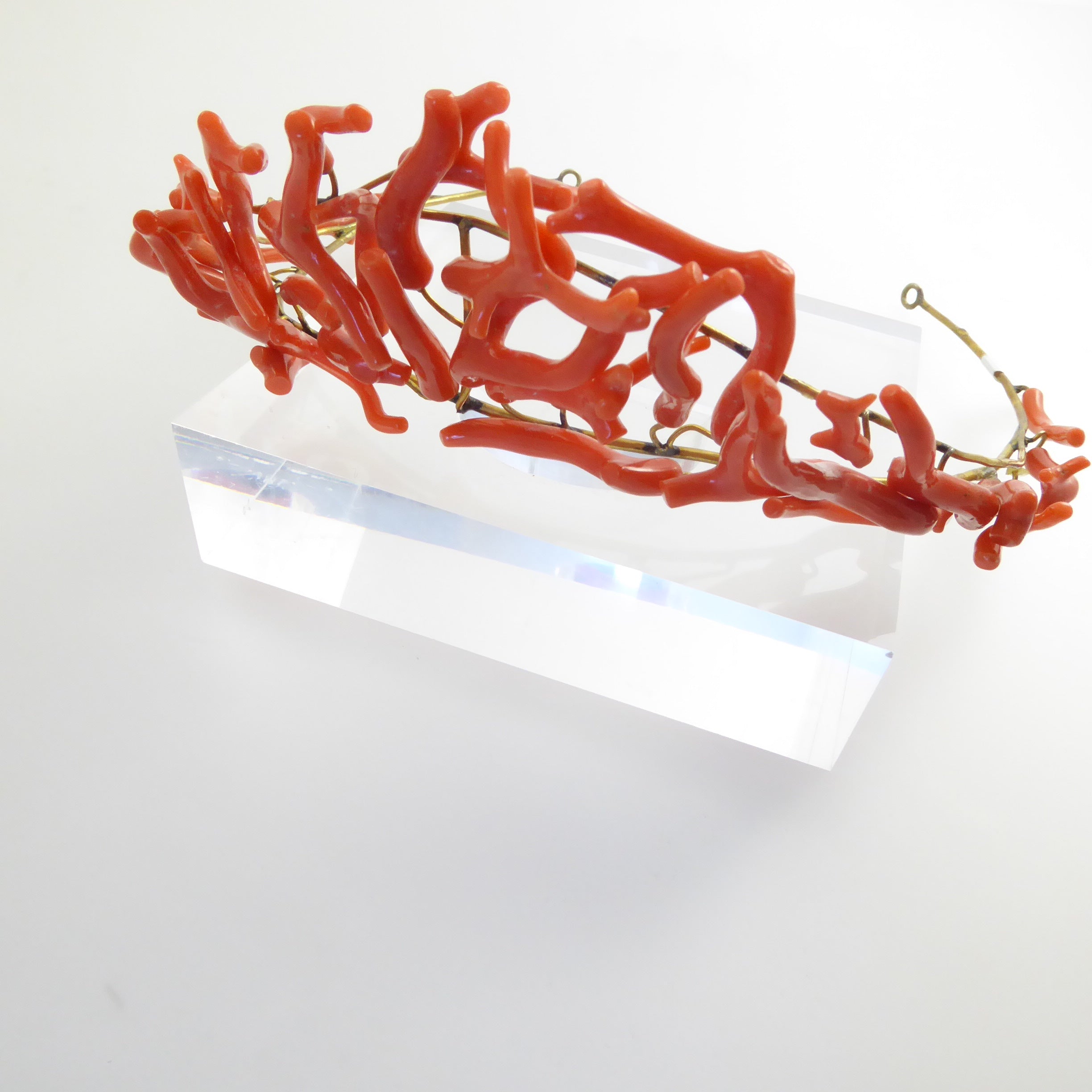 Antique coral tiara