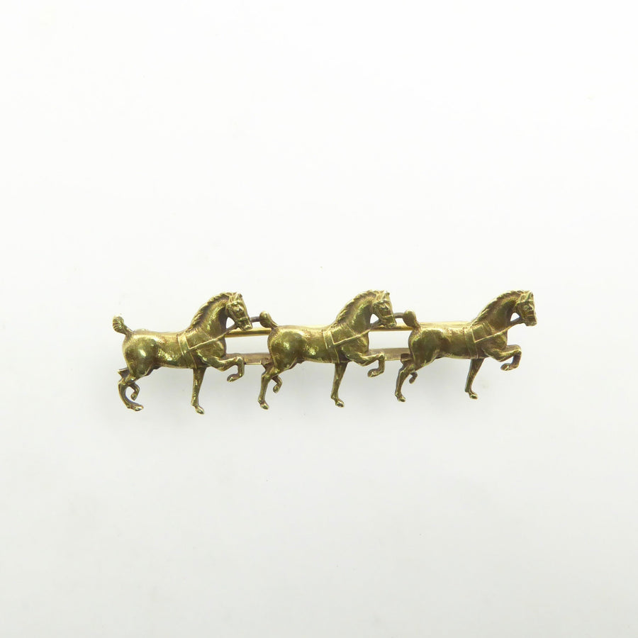 Sloan and Co. Gold Equestrian Horse Brooch
