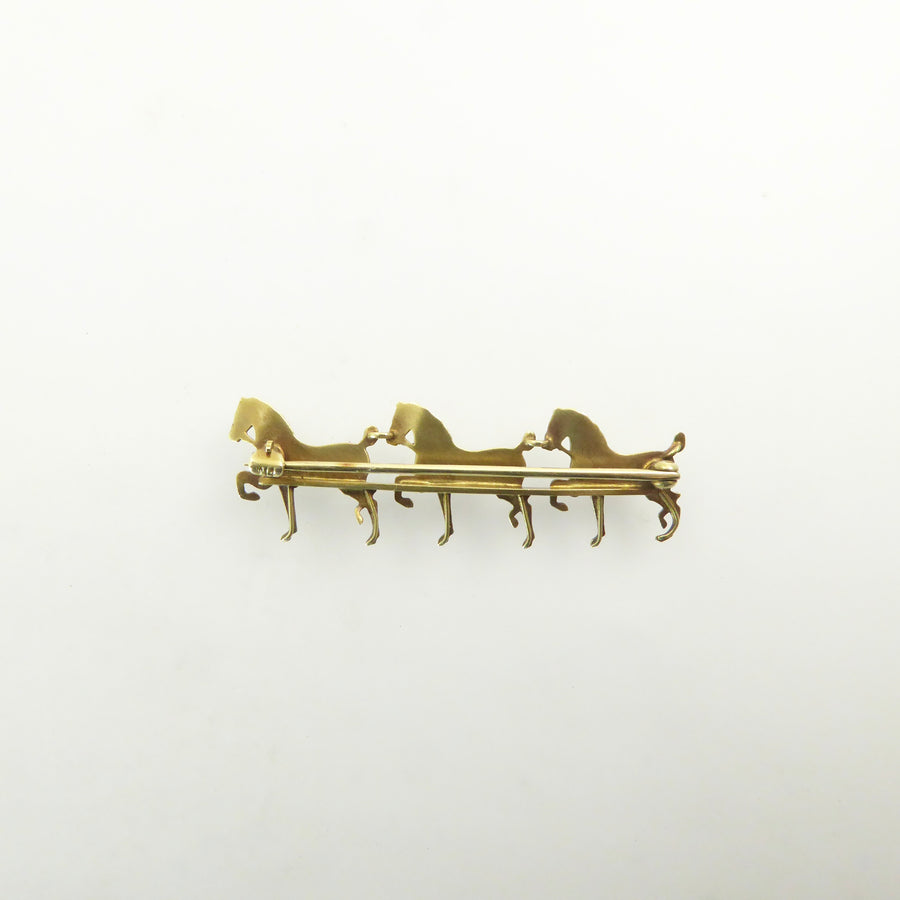 Sloan and Co. Gold Equestrian Horse Brooch