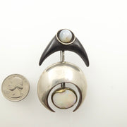 Macchiarini "Arrow Moon" Brooch with Opal
