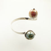 Matti Hyvarinen Bypass Bracelet with Art Glass