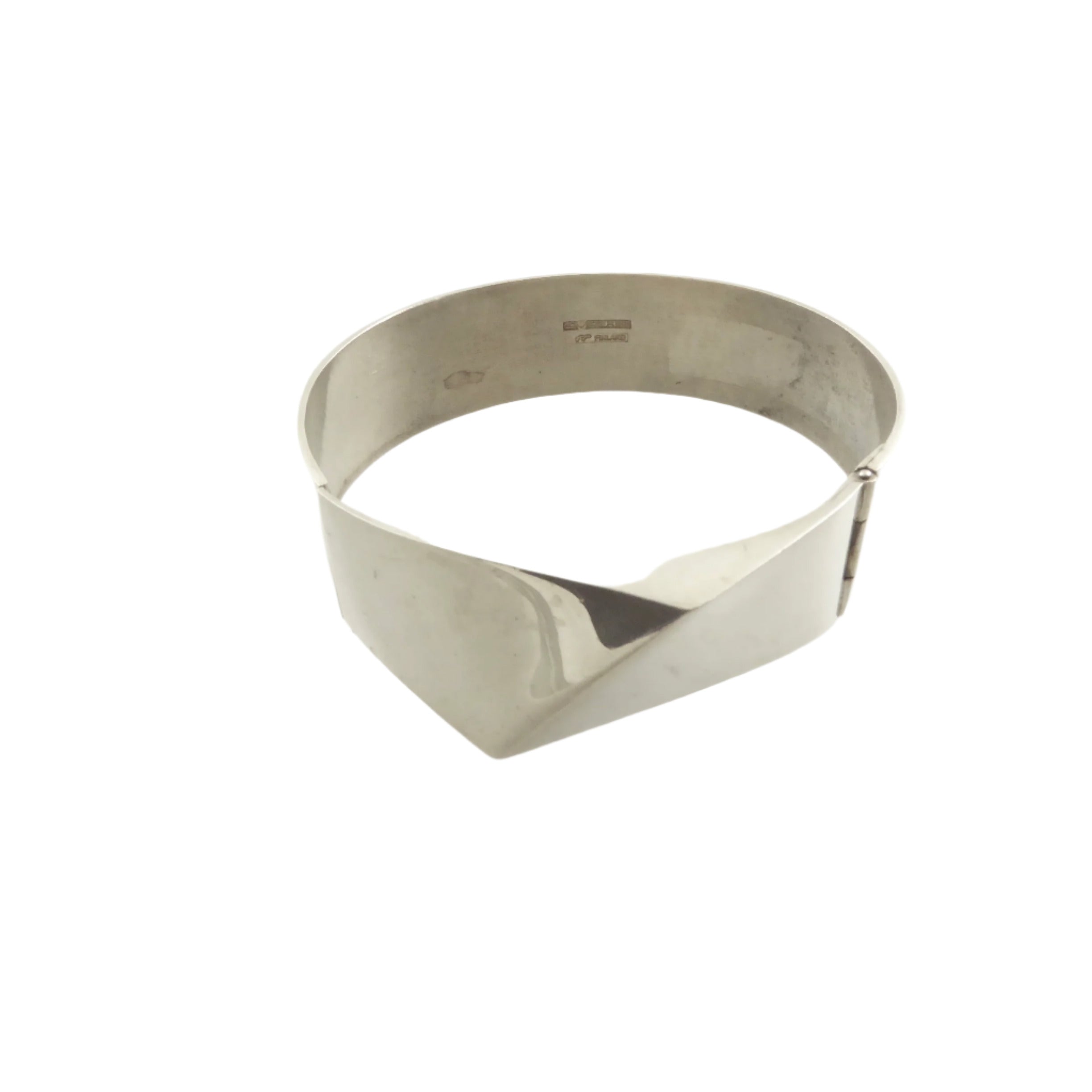 Hinged Silver Cuff by Pekka Piekainen