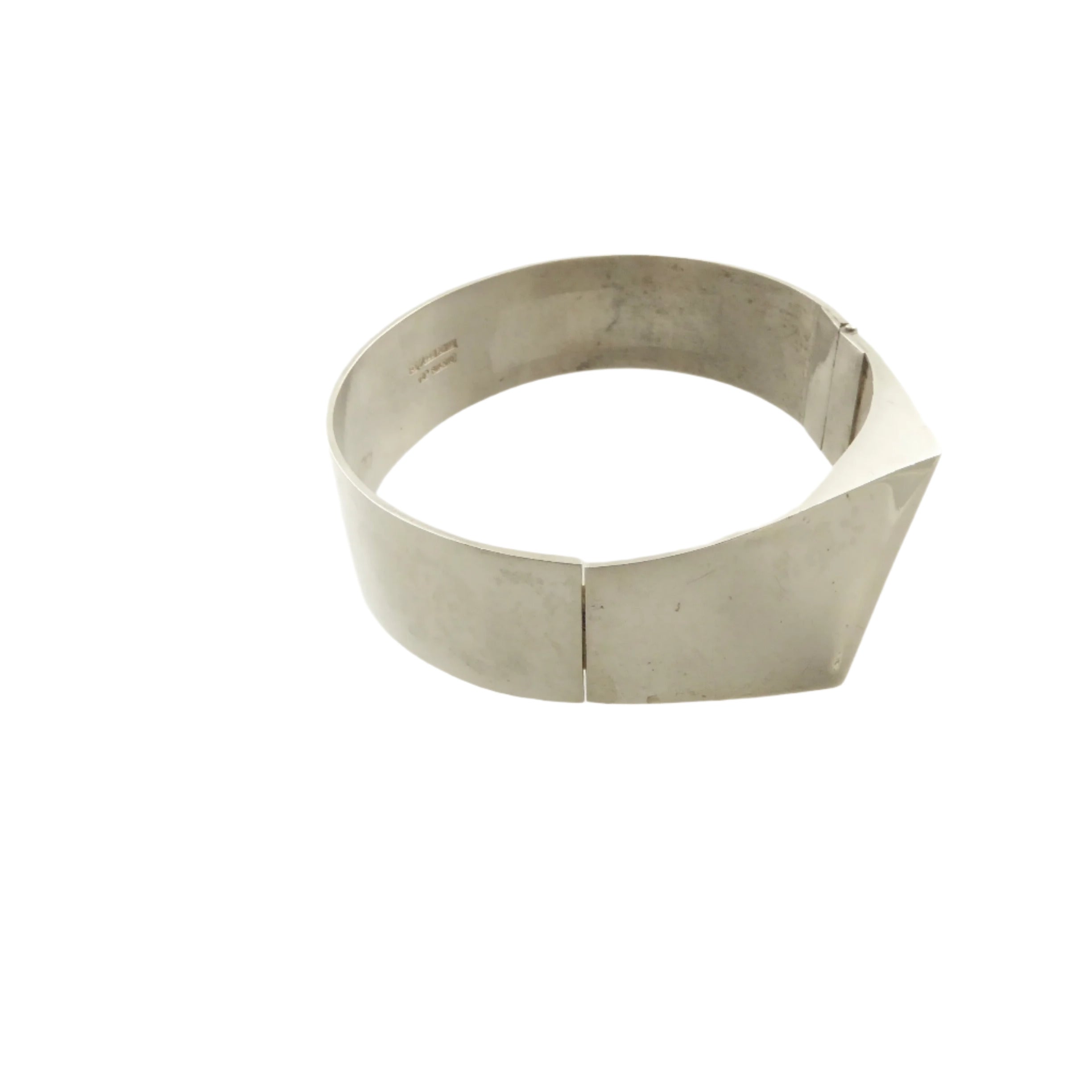 Hinged Silver Cuff by Pekka Piekainen