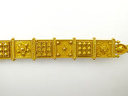 Etruscan revival gold braclelet granulation