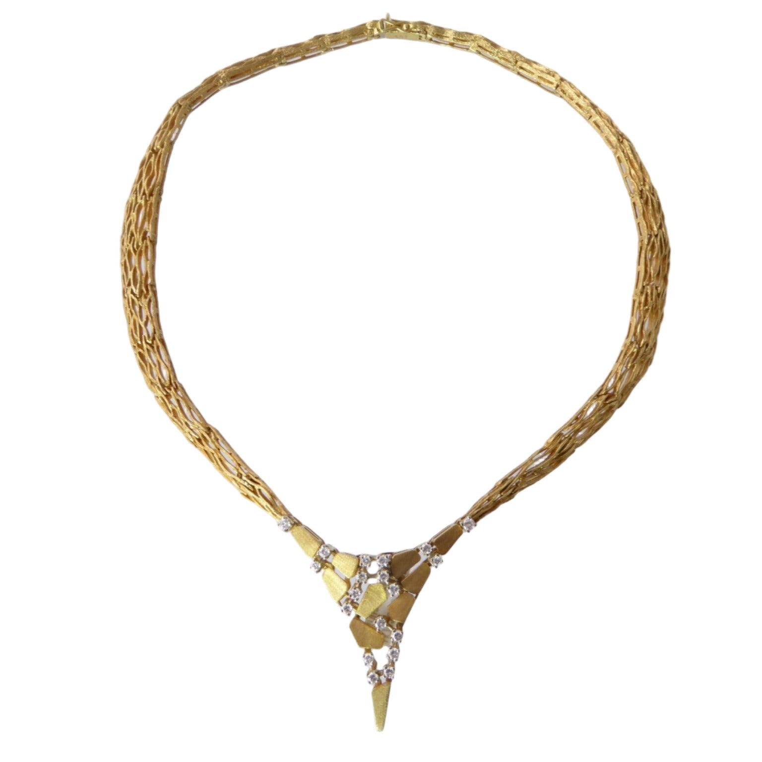 18 Karat Gold and Diamond Necklace by Steltman