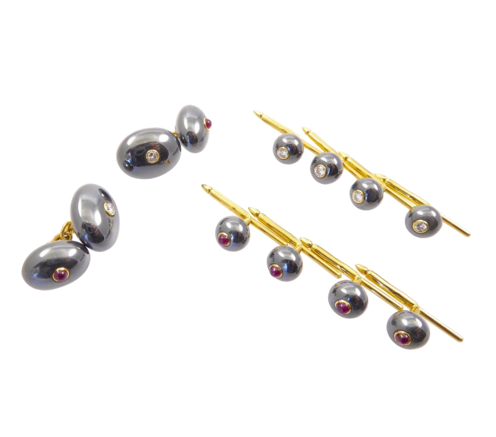 Fred Leighton Diamond and Ruby Dress Set