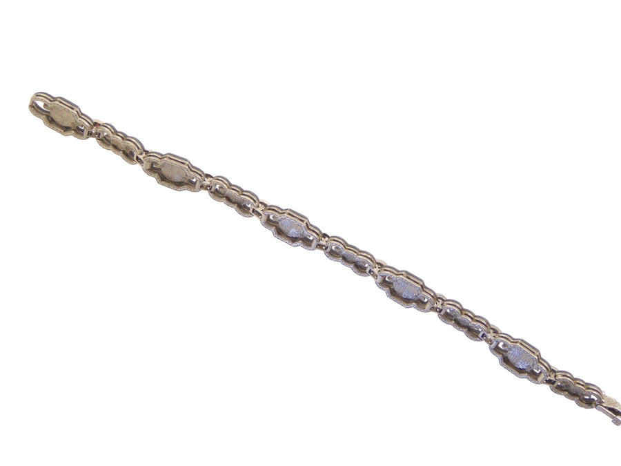 Marsh and Co. Diamond, Pearl, and Blackened Steel Bracelet