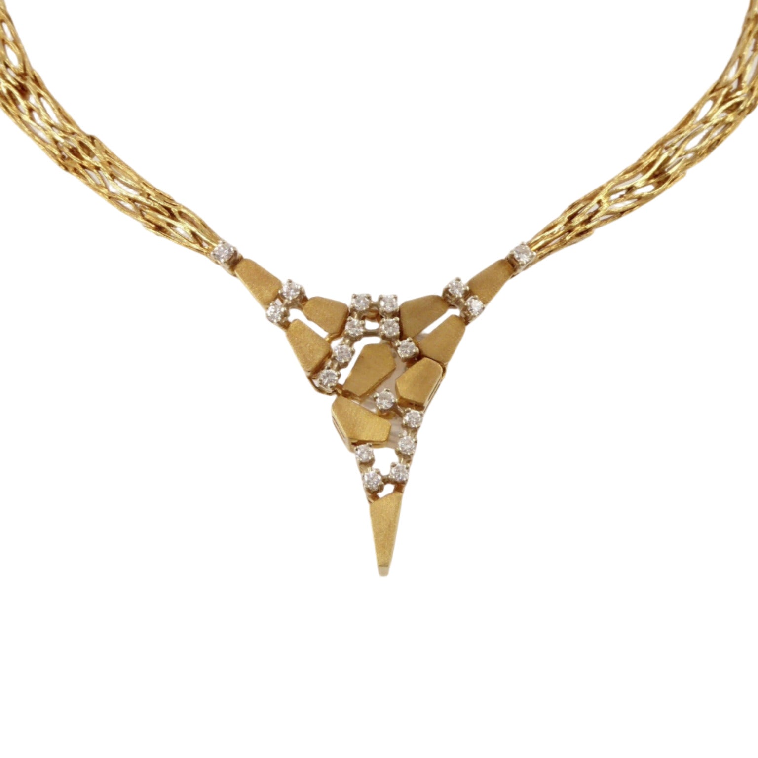 18 Karat Gold and Diamond Necklace by Steltman