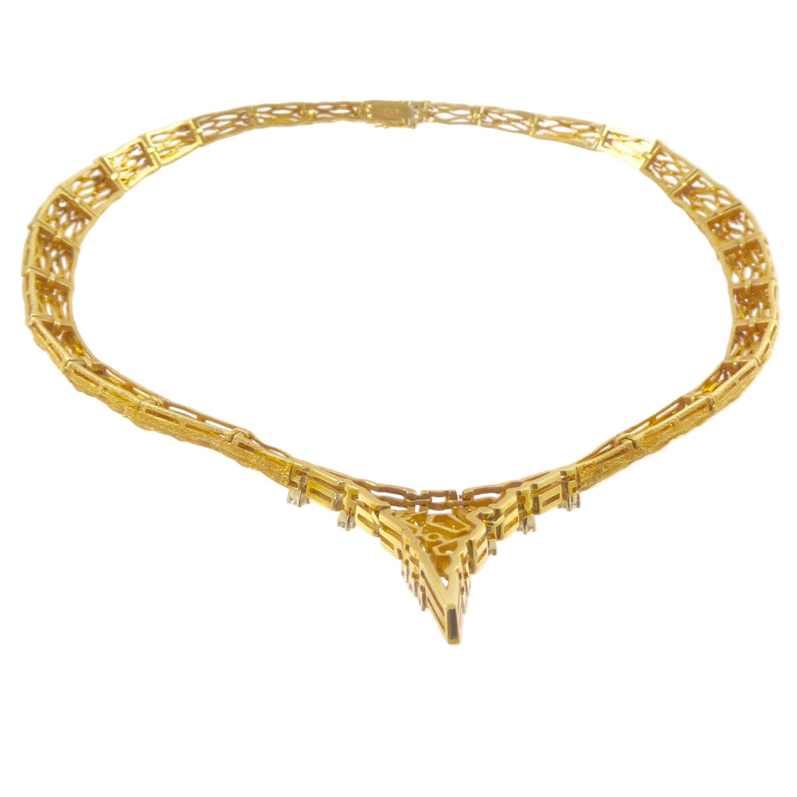 18 Karat Gold and Diamond Necklace by Steltman