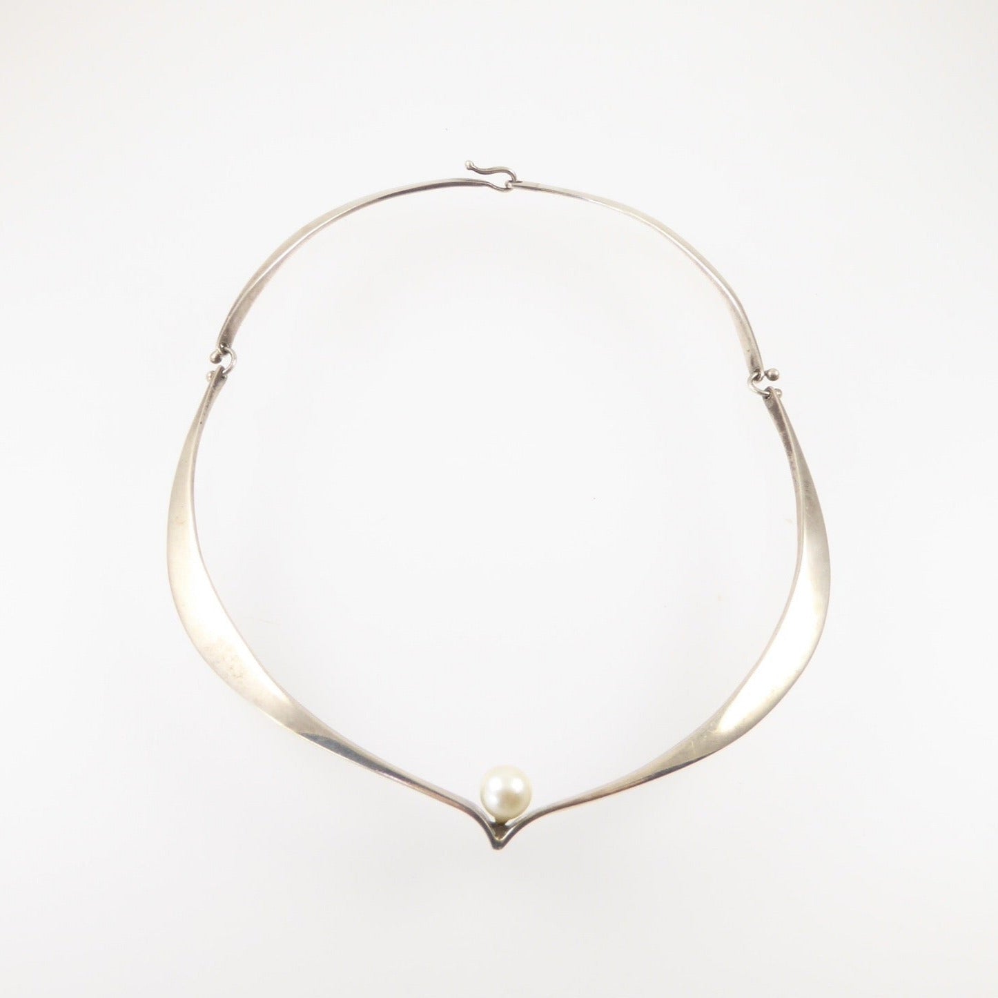 Ed Wiener Silver and Pearl Choker