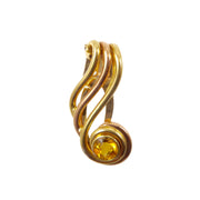  Seaman Schepps Retro Gold and Citrine Clip