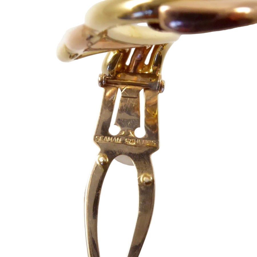 Seaman Schepps Retro Gold and Citrine Clip
