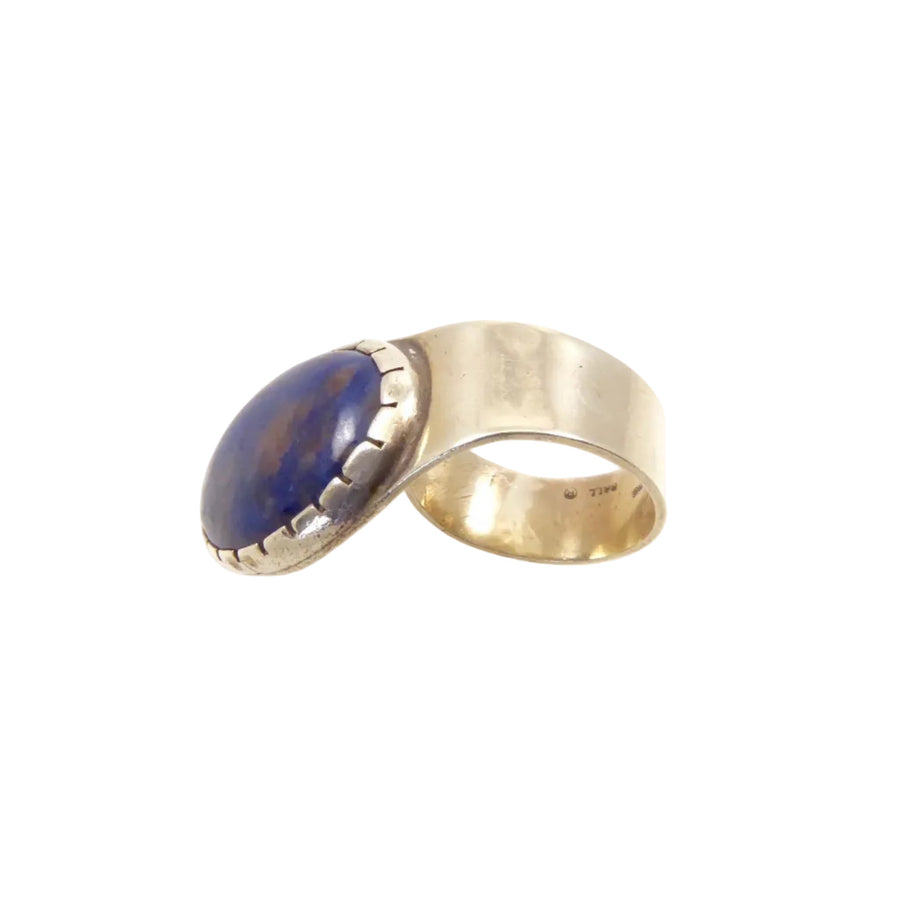 Mildred Ball Ring with Blue Stone