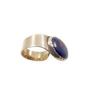 Mildred Ball Ring with Blue Stone