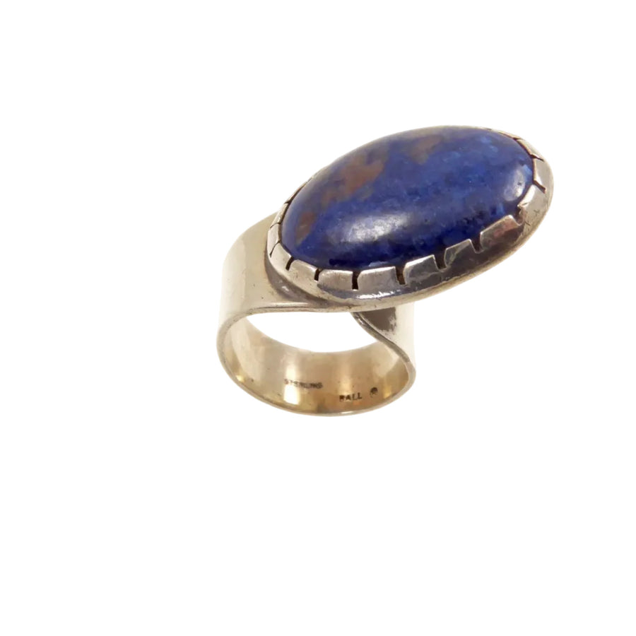 Mildred Ball Ring with Blue Stone