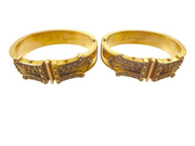 Pair of 14 Karat Gold Archaeological Revival Bracelets