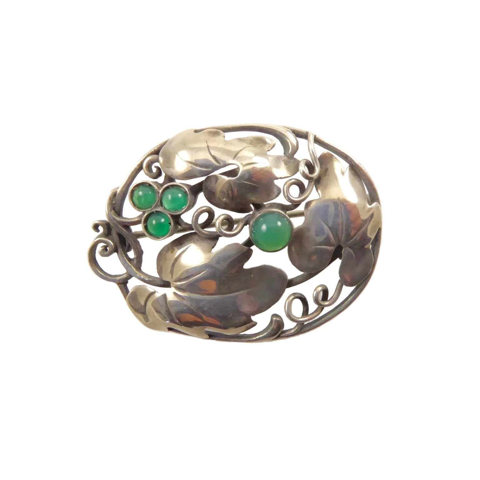 Early Fahrner Chrysoprase Brooch