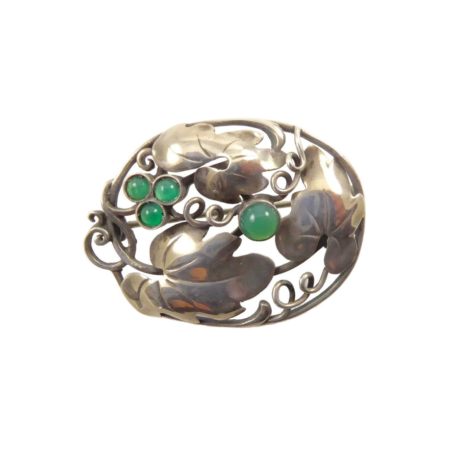 Early Fahrner Chrysoprase Brooch