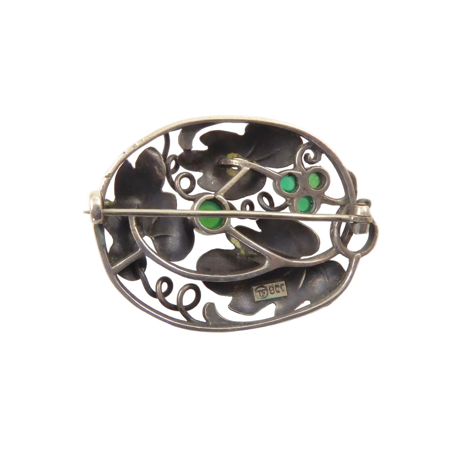 Early Fahrner Chrysoprase Brooch