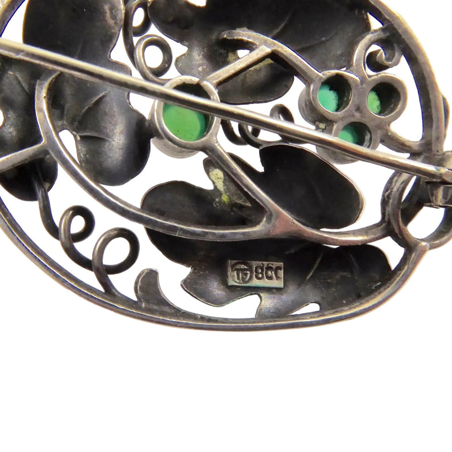 Early Fahrner Chrysoprase Brooch