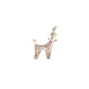 Art Deco Diamond and Platinum Poodle Charm