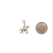 Art Deco Diamond and Platinum Polo Player Charm