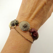antique carved lava bracelet