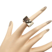 James Parker Silver Ring with Curved Top
