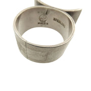 James Parker Silver Ring with Curved Top