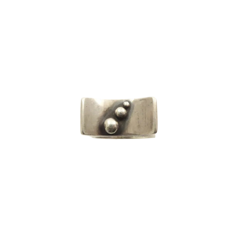 James Parker Silver Ring with Curved Top