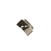 James Parker Silver Ring with Curved Top