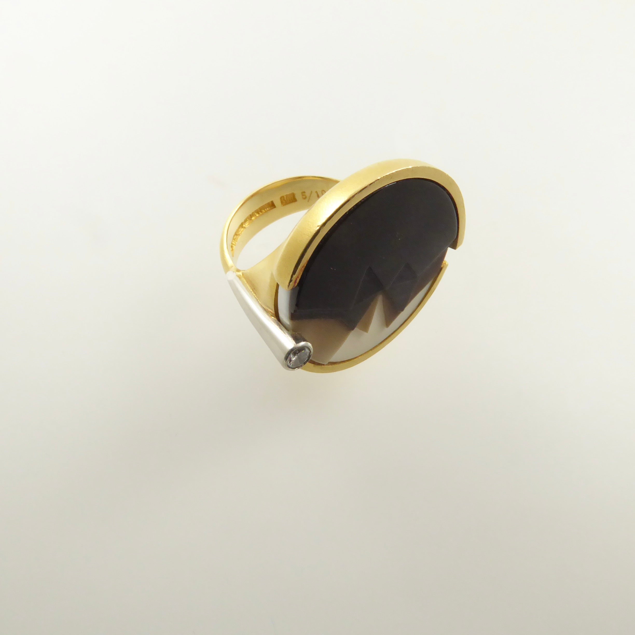 Lapponia Munsteiner gold ring