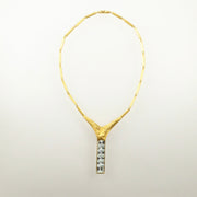 Lapponia Munsteiner gold aquamarine necklace