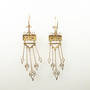 Victorian gold earrings