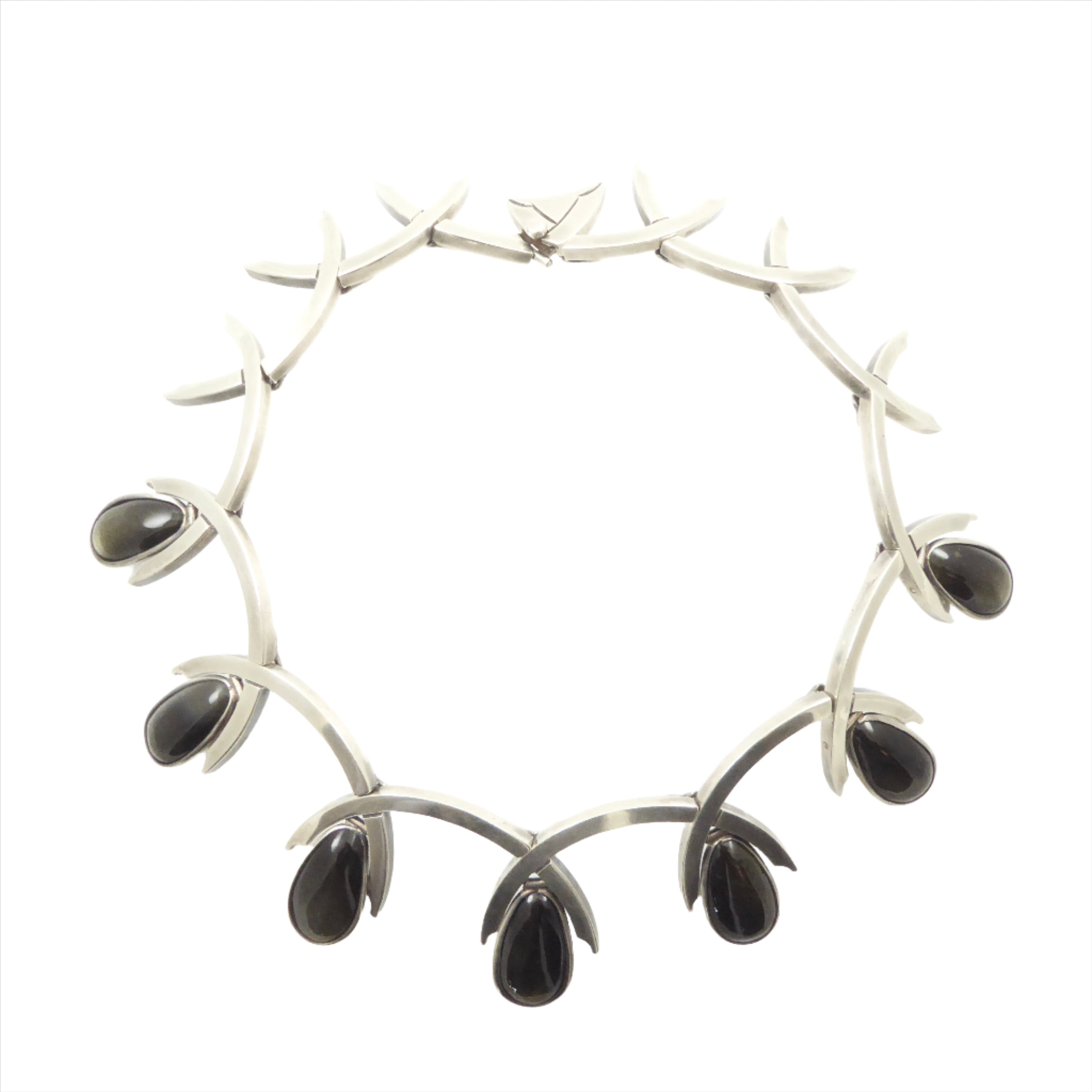 Antonio Pineda necklace obsidian