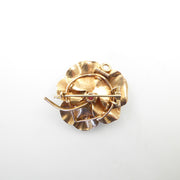 A.J. Hedges Gold Pansy Brooch / Pendant