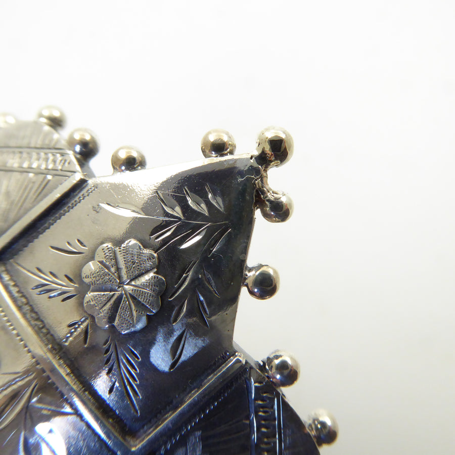 Victorian silver crown bracelet