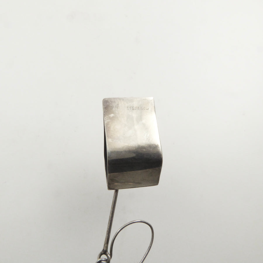 Sculptural Silver Earring by Wesley Emmons