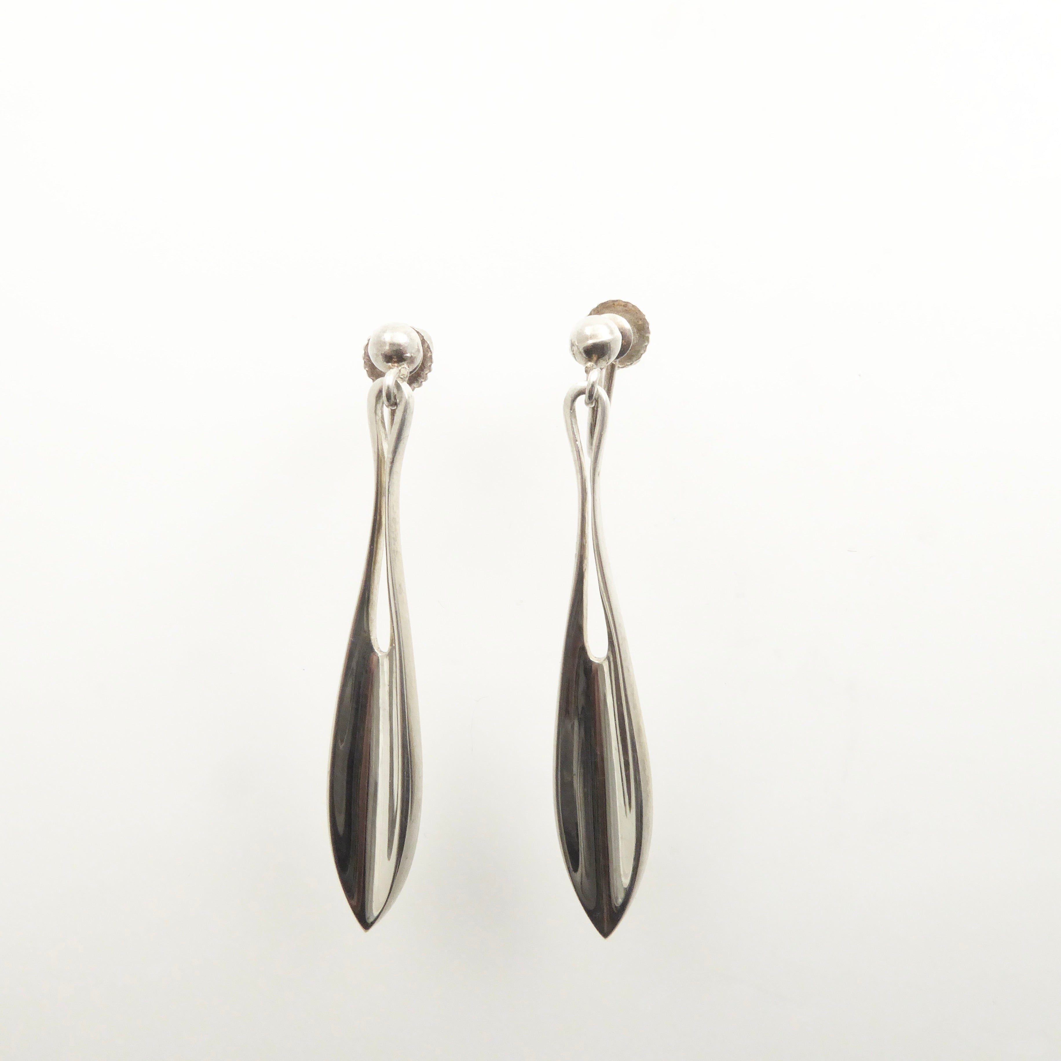 Modernist Silver Earrings by John Markusen
