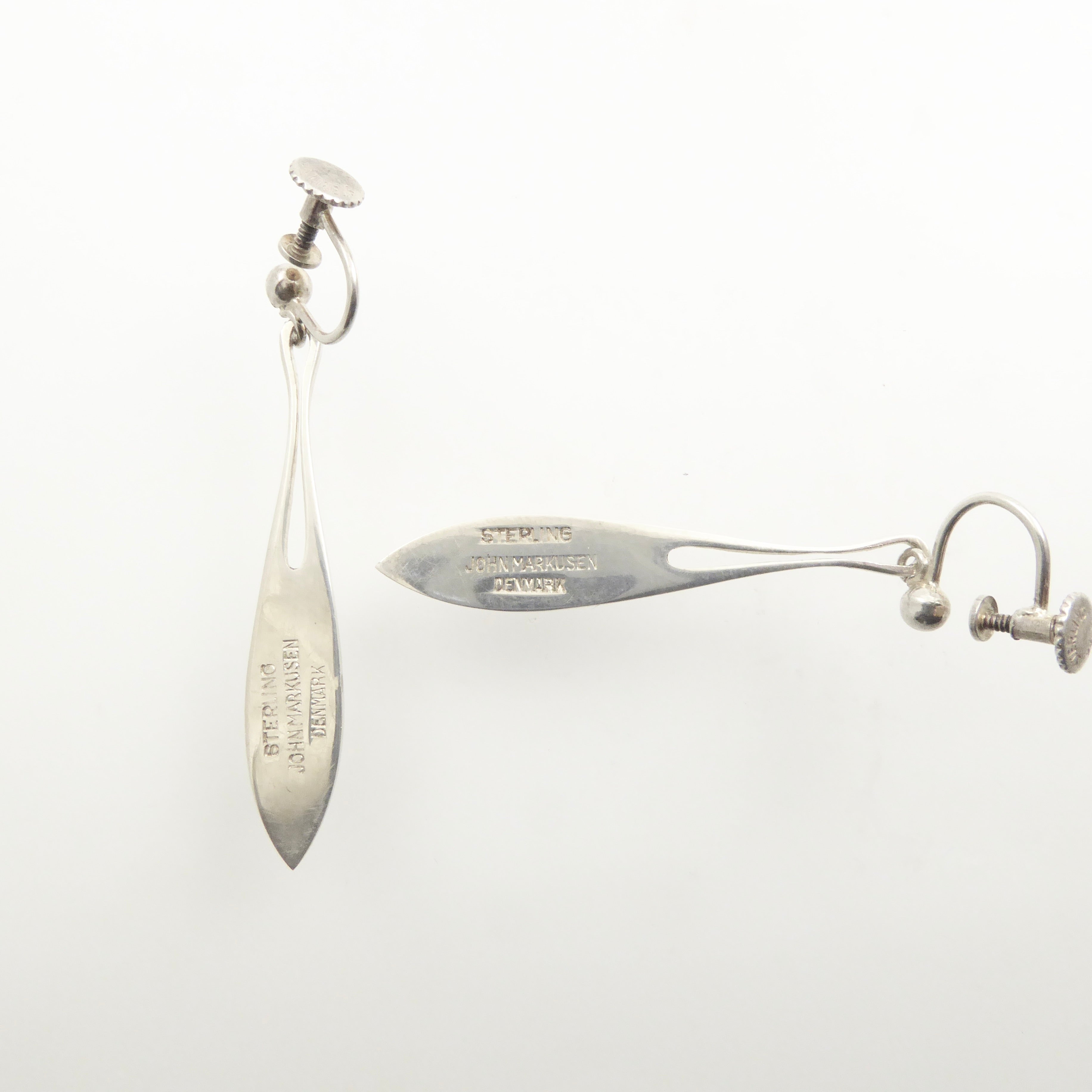 Modernist Silver Earrings by John Markusen