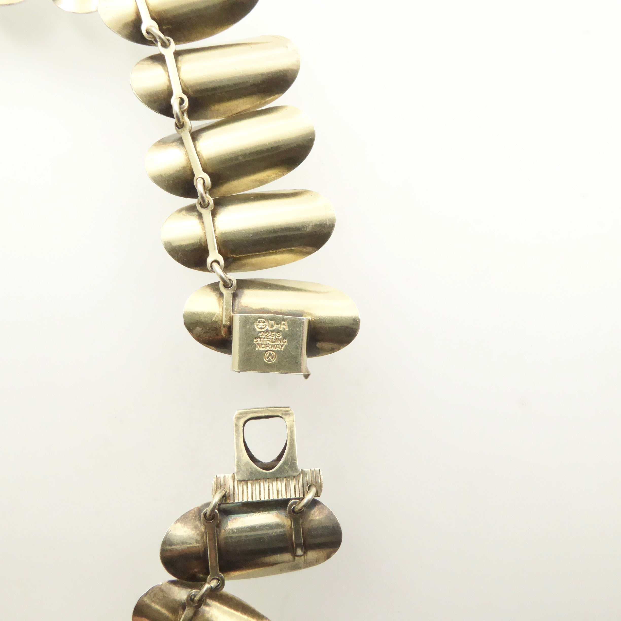 David-Andersen White Enamel Necklace and Earrings by Willy