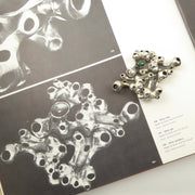 Large Brutalist Brooch and Earring Set