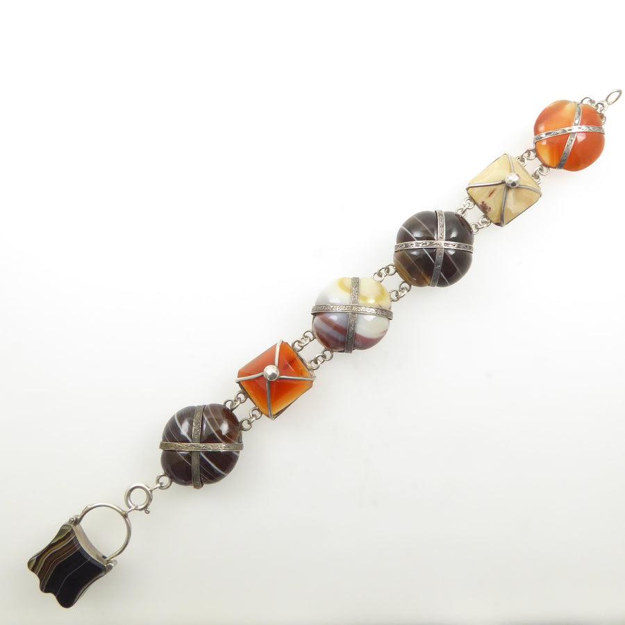 Antique Scottish Agate Bracelet