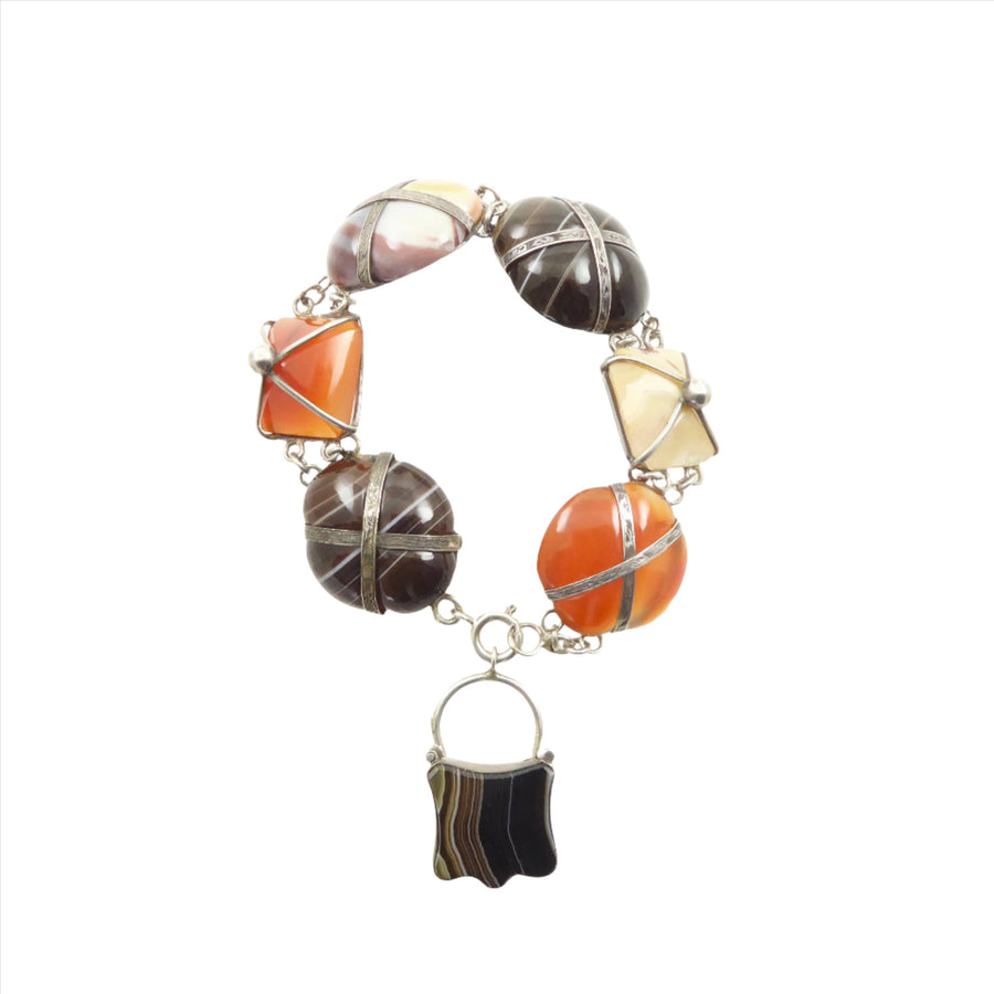 Antique Scottish Agate Bracelet